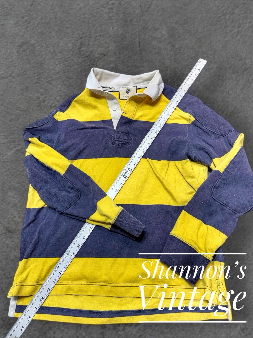 J. Crew Lancaster Men’s sz Large Broken In Striped Rugby Jersey A49 - Picture 1 of 6